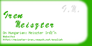 iren meiszter business card